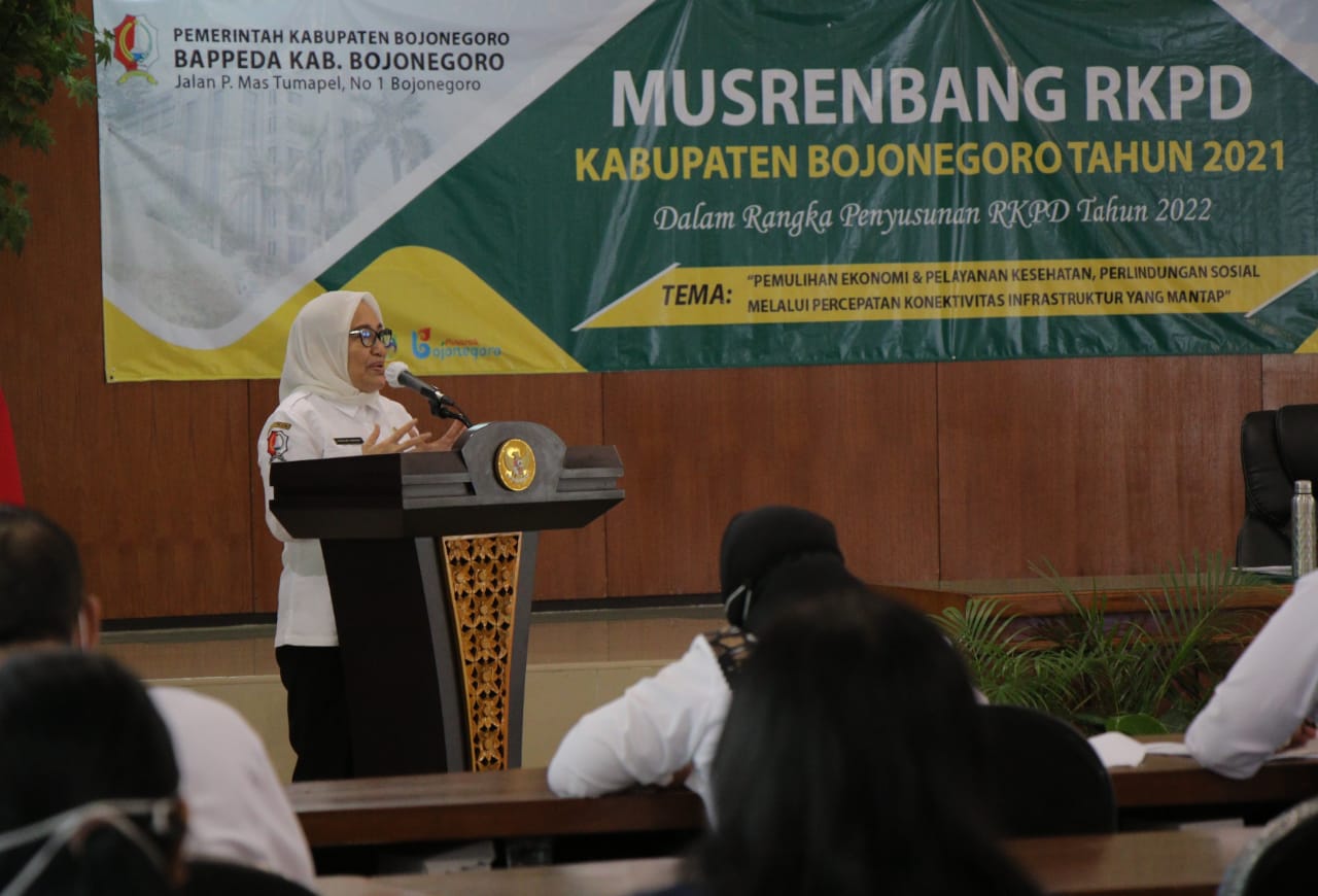 Bupati Bojonegoro Membuka Acara Musrenbang Kabupaten Bojonegoro Tahun 2021.
