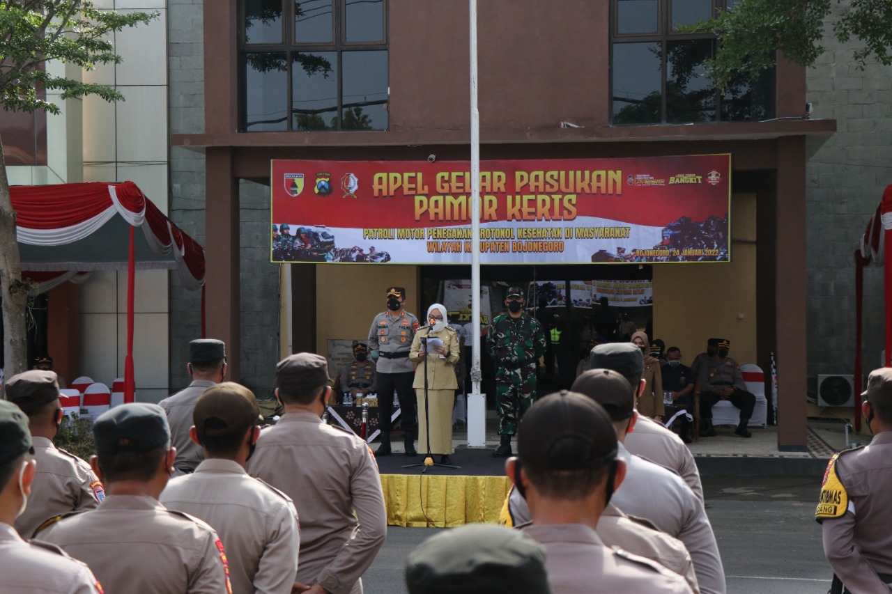 Bupati Bojonegoro Pimpin Apel Gelar Pasukan PAMOR KERIS