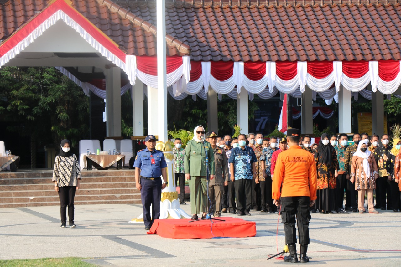 Lomba Linmas Penanganan Bencana, Bupati harapkan membangun jiwa empati.