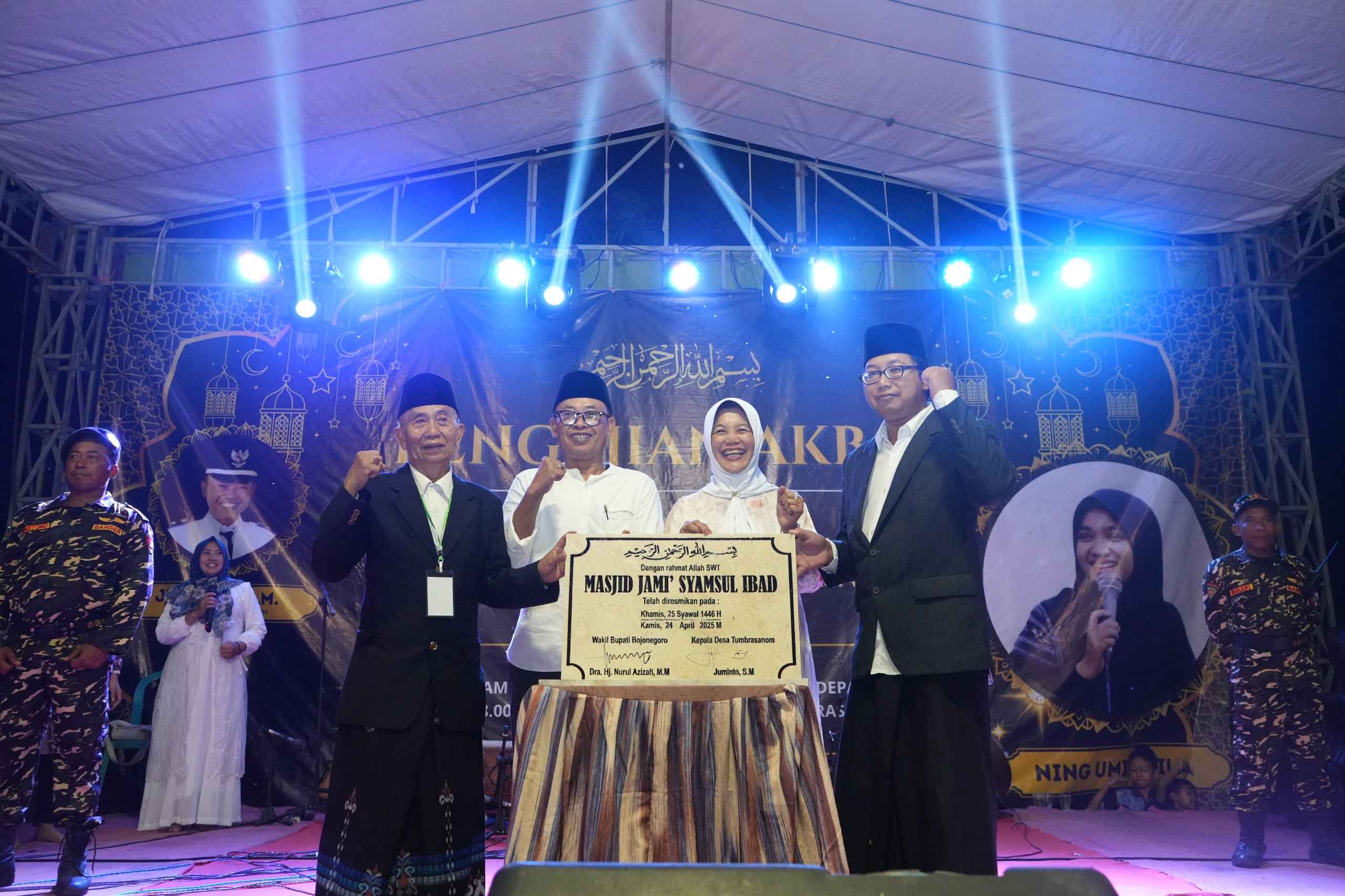 Wakil Bupati Bojonegoro Resmikan Masjid Jami' Syamsul Ibad Di Tengah Semarak Halal Bihalal Desa Tumbrasanom