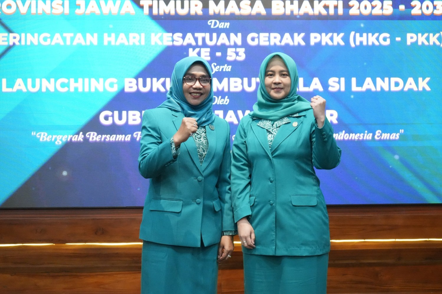 Ketua TP PKK Bojonegoro Hadiri Pengukuhan Pengurus TP PKK Provinsi Jatim dan Peringatan HKG-PKK ke-53