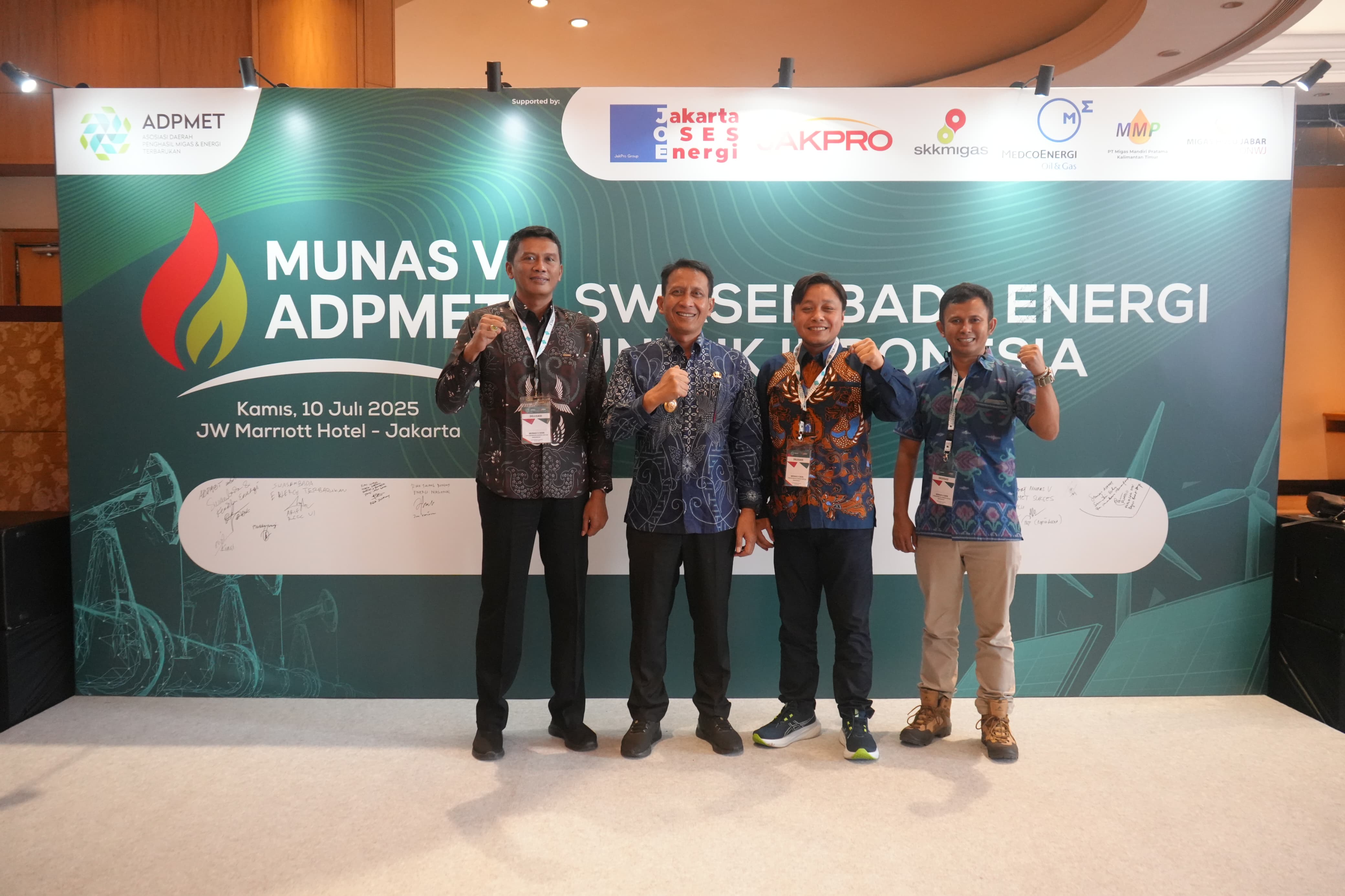 Bupati Bojonegoro Hadiri MUNAS V ADPMET, Perkuat Komitmen Swasembada Energi Daerah