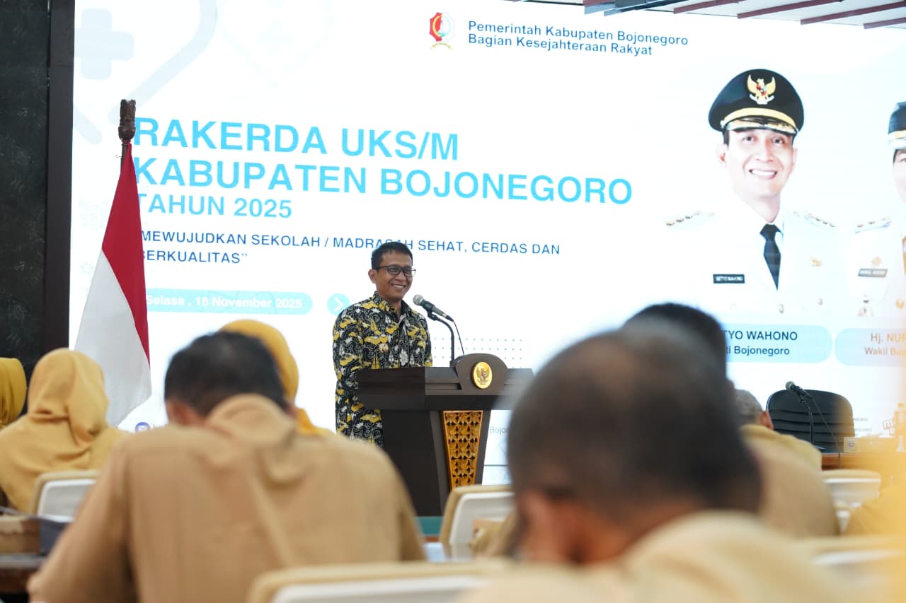 Pemkab Bojonegoro Gelar Rakerda UKS/M 2025: Bupati Serukan Komitmen Wujudkan Sekolah Sehat, Cerdas, dan Berkualitas