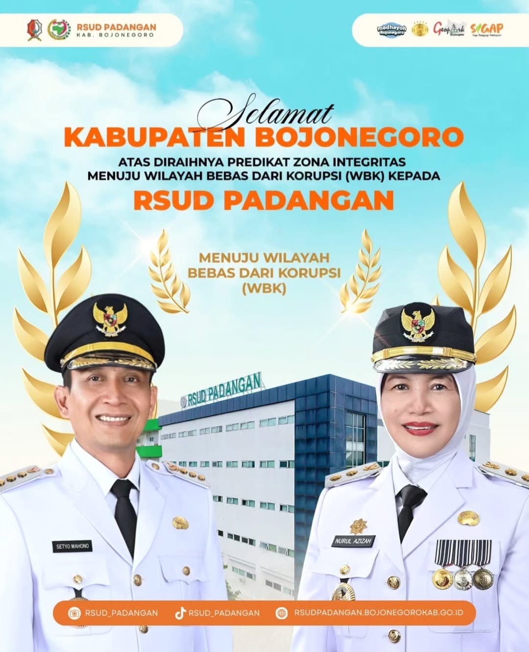 RSUD Padangan Raih Penghargaan Dalam Sakip dan ZI Awards 2025