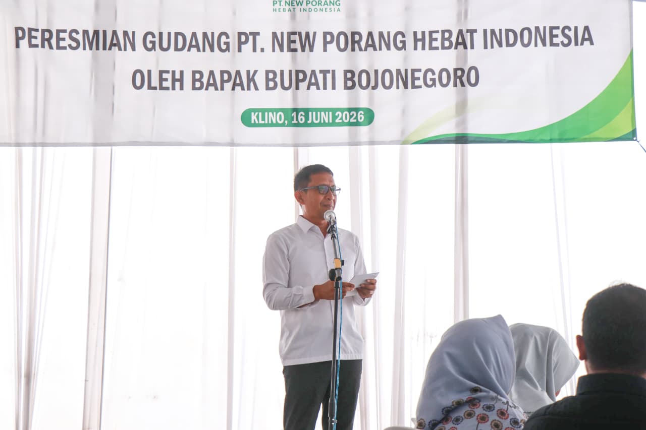 Komitmen Dorong Investasi dan Kesejahteraan Petani, Bupati Setyo Wahono Resmikan Pabrik Pengolahan Porang di Sekar