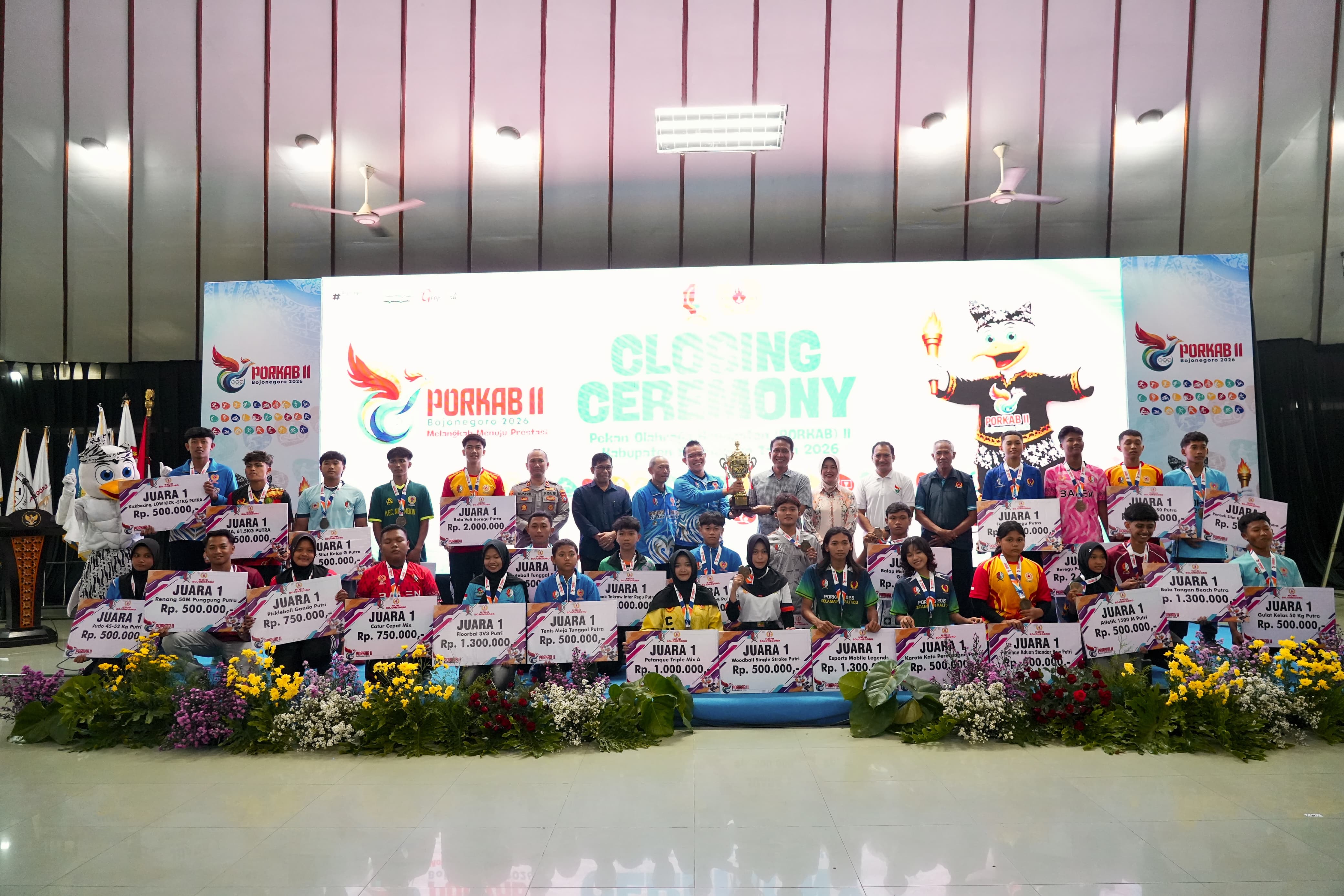 PORKAB II resmi ditutup, Bupati Bojonegoro: Siap Cetak atlet  berprestasi untuk Tingkat Nasional dan Internasional