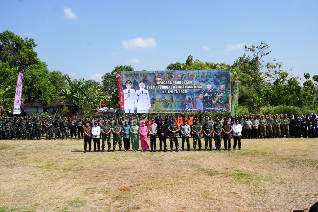 TMMD ke-129 Resmi Dimulai, Pemkab Bojonegoro dan TNI Perkuat Sinergi Bangun Desa Kesongo