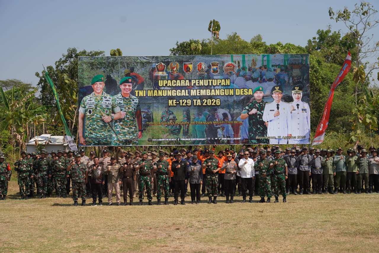 TMMD ke-129 di Desa Kesongo Resmi Ditutup, Sinergi TNI dan Pemerintah Daerah Dorong Pembangunan dari Desa
